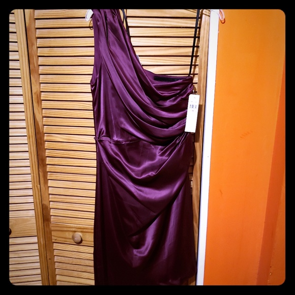 Off Shoulder Purple Mini Dress - Picture 1 of 2